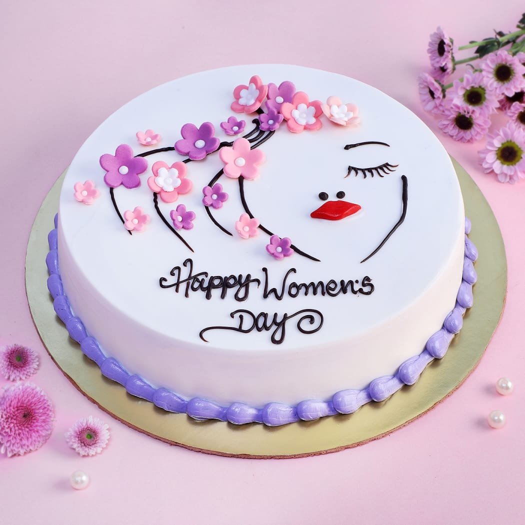 Happy Women's Day Chocolate Cake - RainbowsnRibbons | Cake delivery in Jammu