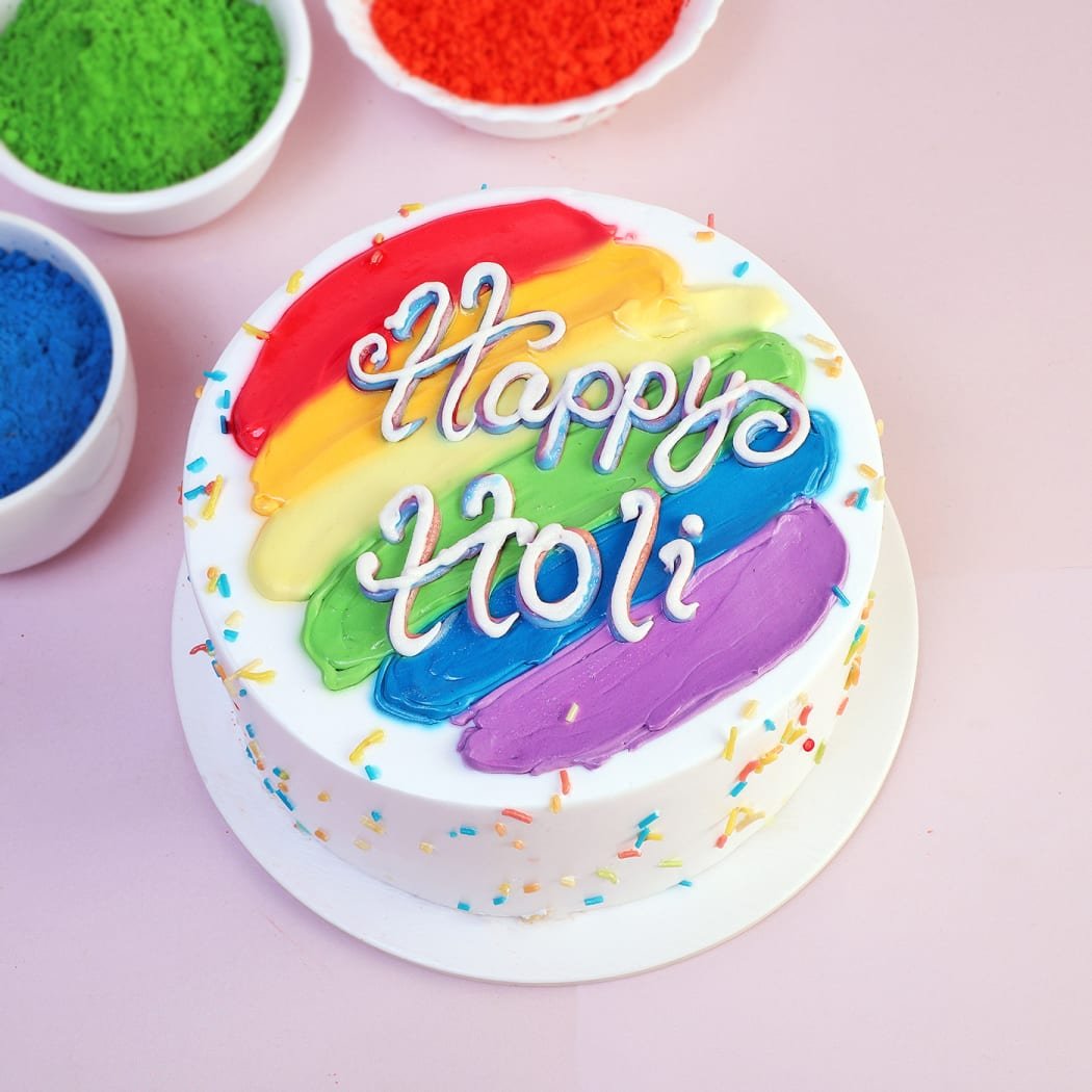 Holi Cake #holi #cake #colourfulcake #3dcake #fondantcake #yummm #holicake  #pichkari #pichkaricake #cakeporn | Instagram