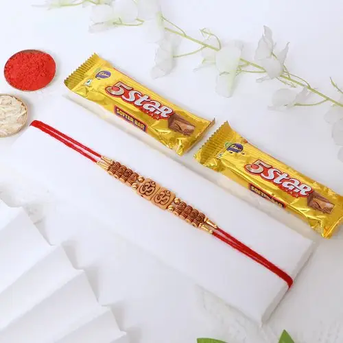 Rakhi with 5 Star Chocolate Bar